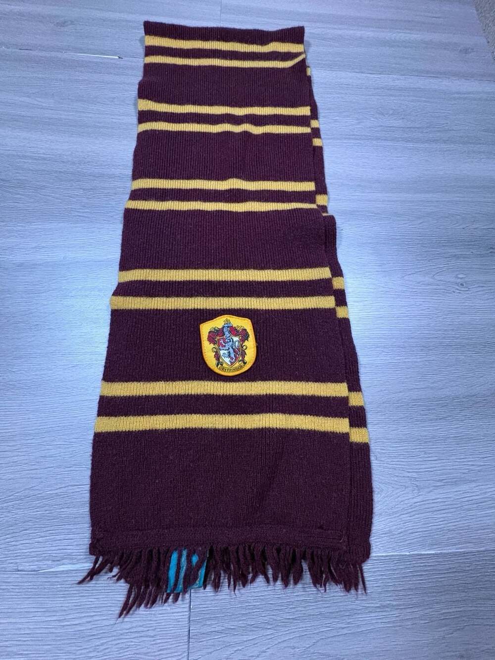 Harry Potter Gryffindor House Knit Scarf Maroon Gold Crest